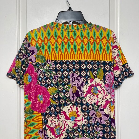 Johnny Was Maggie Short Sleeve Crewneck Swing Tee Size S - Picture 6 of 10